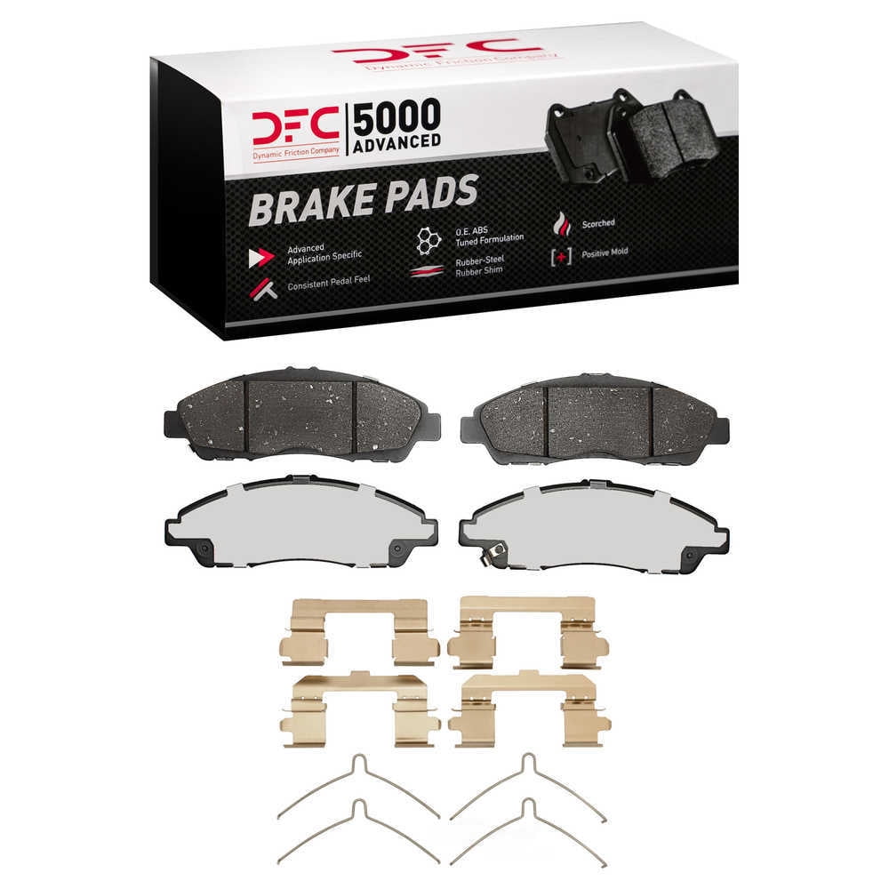Dynamic Friction Company 1551-1896-01 DFC 5000 Advanced Brake Pads - Ceramic and Hardware Kit - OE
