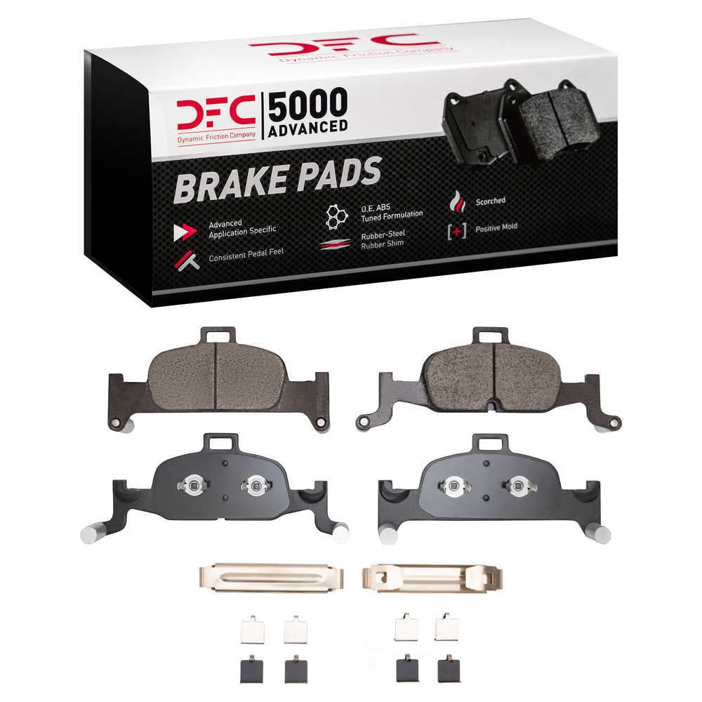 Dynamic Friction Company 1551-1897-01 DFC 5000 Advanced Brake Pads - Ceramic and Hardware Kit - OE