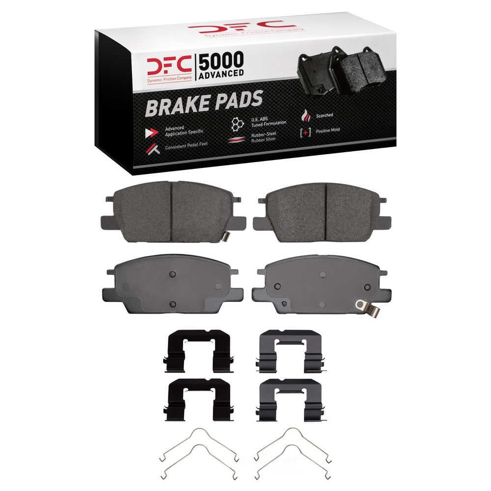 Dynamic Friction Company 1551-1913-01 DFC 5000 Advanced Brake Pads - Ceramic and Hardware Kit - OE
