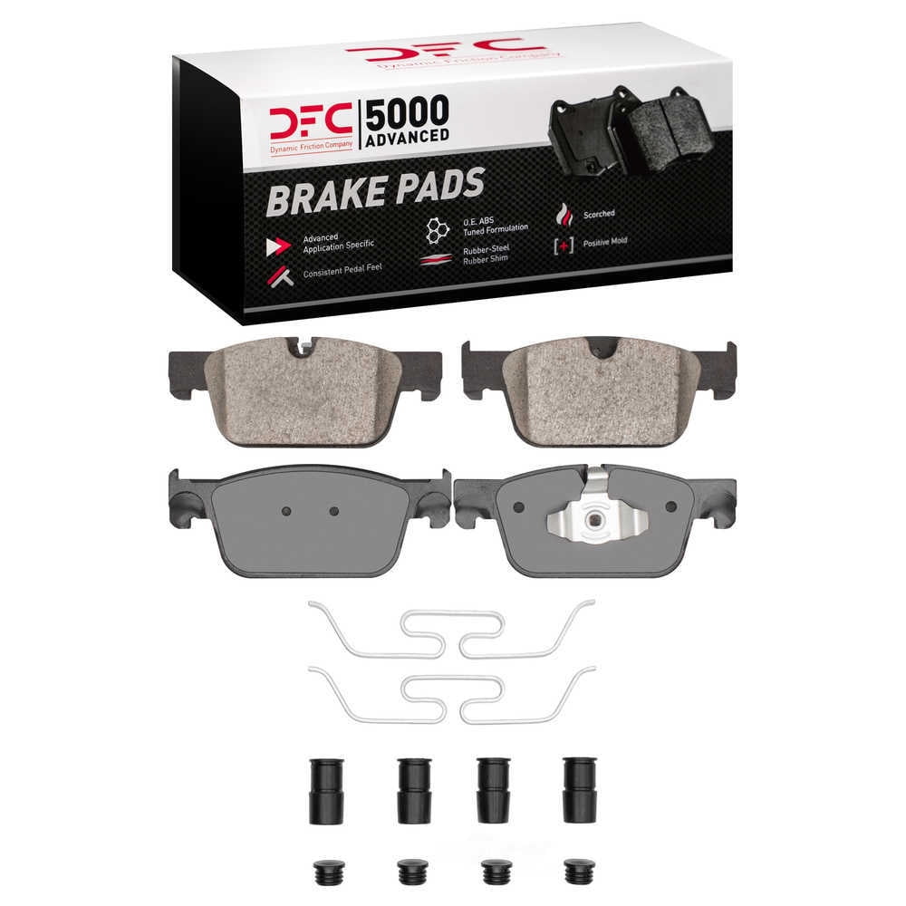 Dynamic Friction Company 1551-1924-01 DFC 5000 Advanced Brake Pads - Ceramic and Hardware Kit - OE
