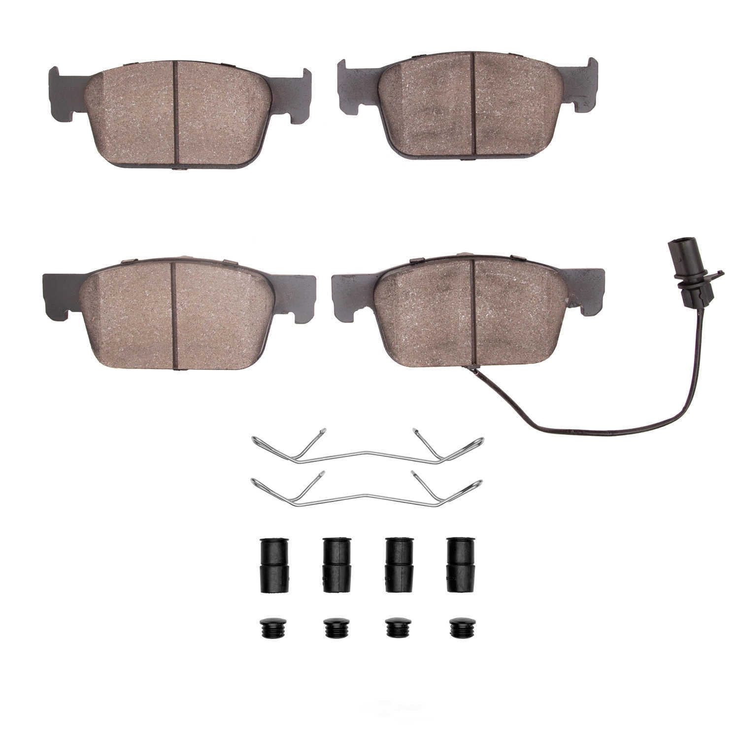 Dynamic Friction Company 1551-1953-01 DFC 5000 Advanced Brake Pads - Ceramic and Hardware Kit - OE
