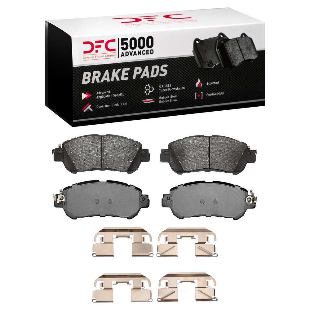 Dynamic Friction Company 1551-2038-01 DFC 5000 Advanced Brake Pads - Ceramic and Hardware Kit - OE
