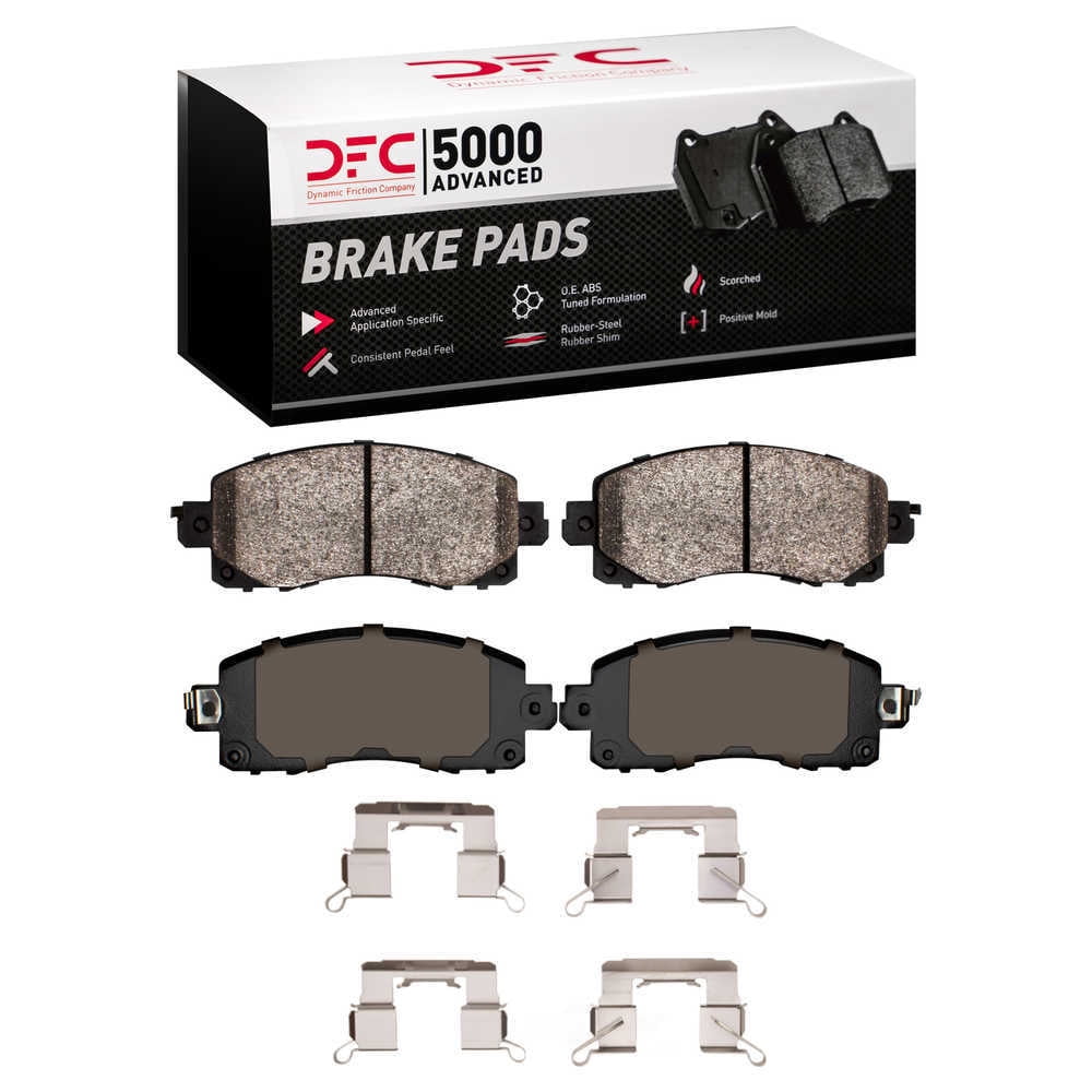 Dynamic Friction Company 1551-2045-01 DFC 5000 Advanced Brake Pads - Ceramic and Hardware Kit - OE