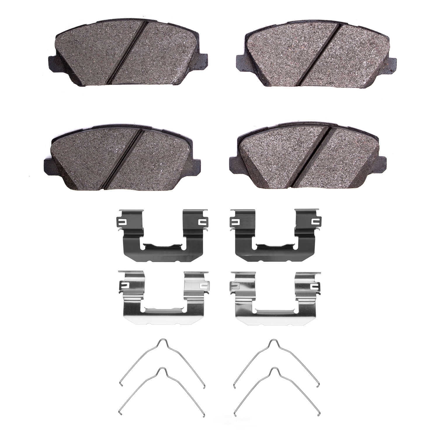 Dynamic Friction Company 1551-2049-01 DFC 5000 Advanced Brake Pads - Ceramic and Hardware Kit - OE
