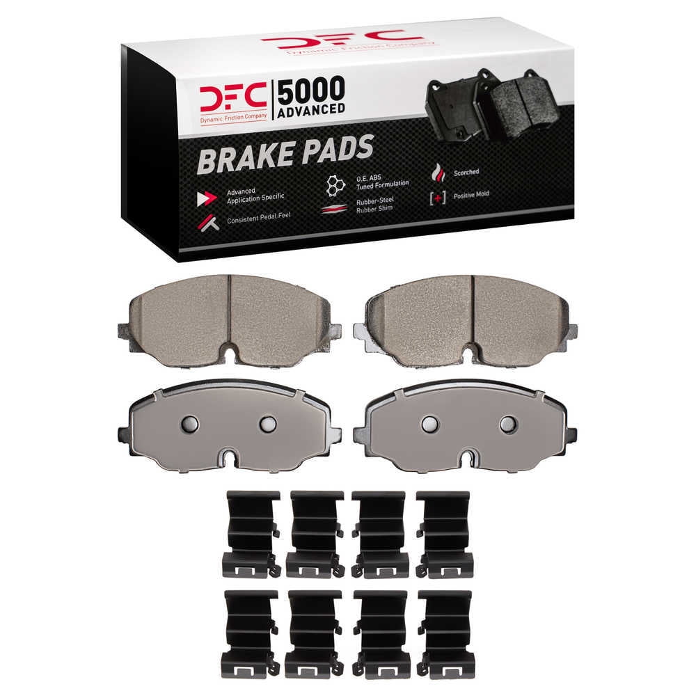 Dynamic Friction Company 1551-2074-01 DFC 5000 Advanced Brake Pads - Ceramic and Hardware Kit - OE
