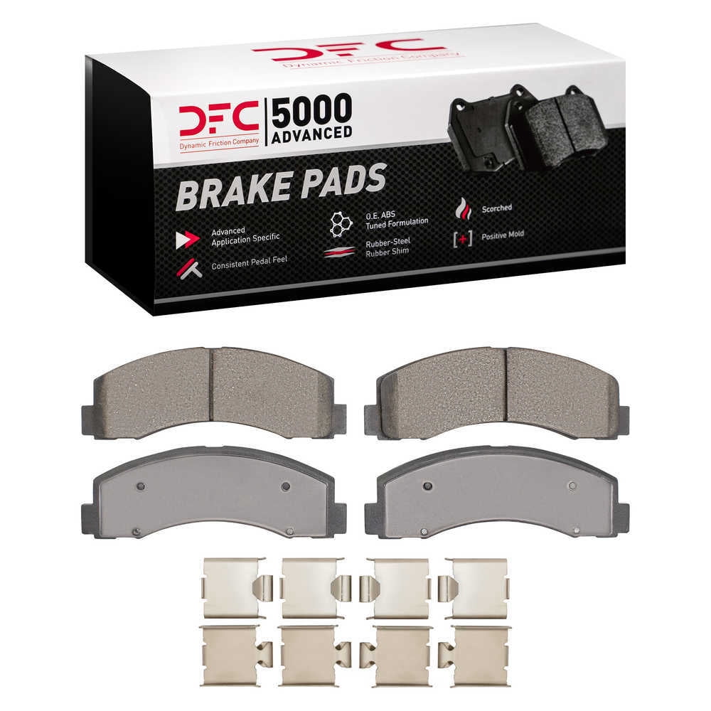 Dynamic Friction Company 1551-2087-01 DFC 5000 Advanced Brake Pads - Ceramic and Hardware Kit - OE