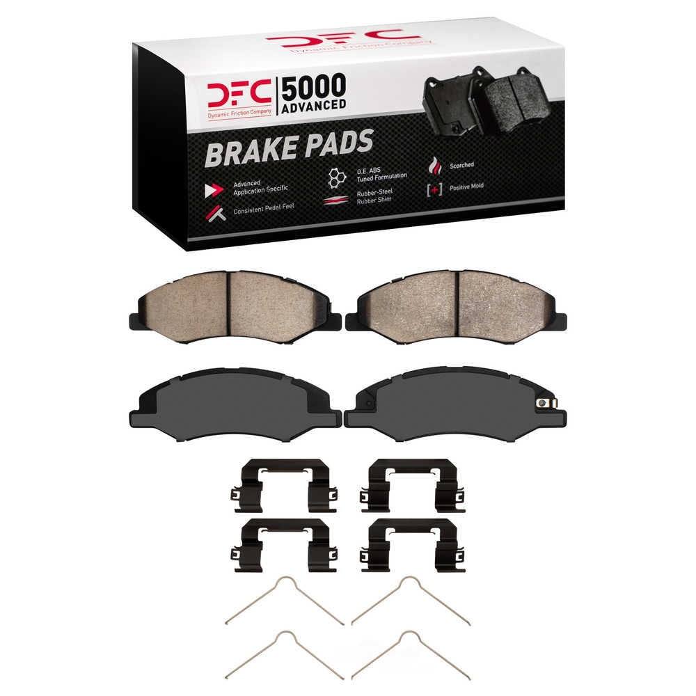 Dynamic Friction Company 1551-2089-01 DFC 5000 Advanced Brake Pads - Ceramic and Hardware Kit - OE