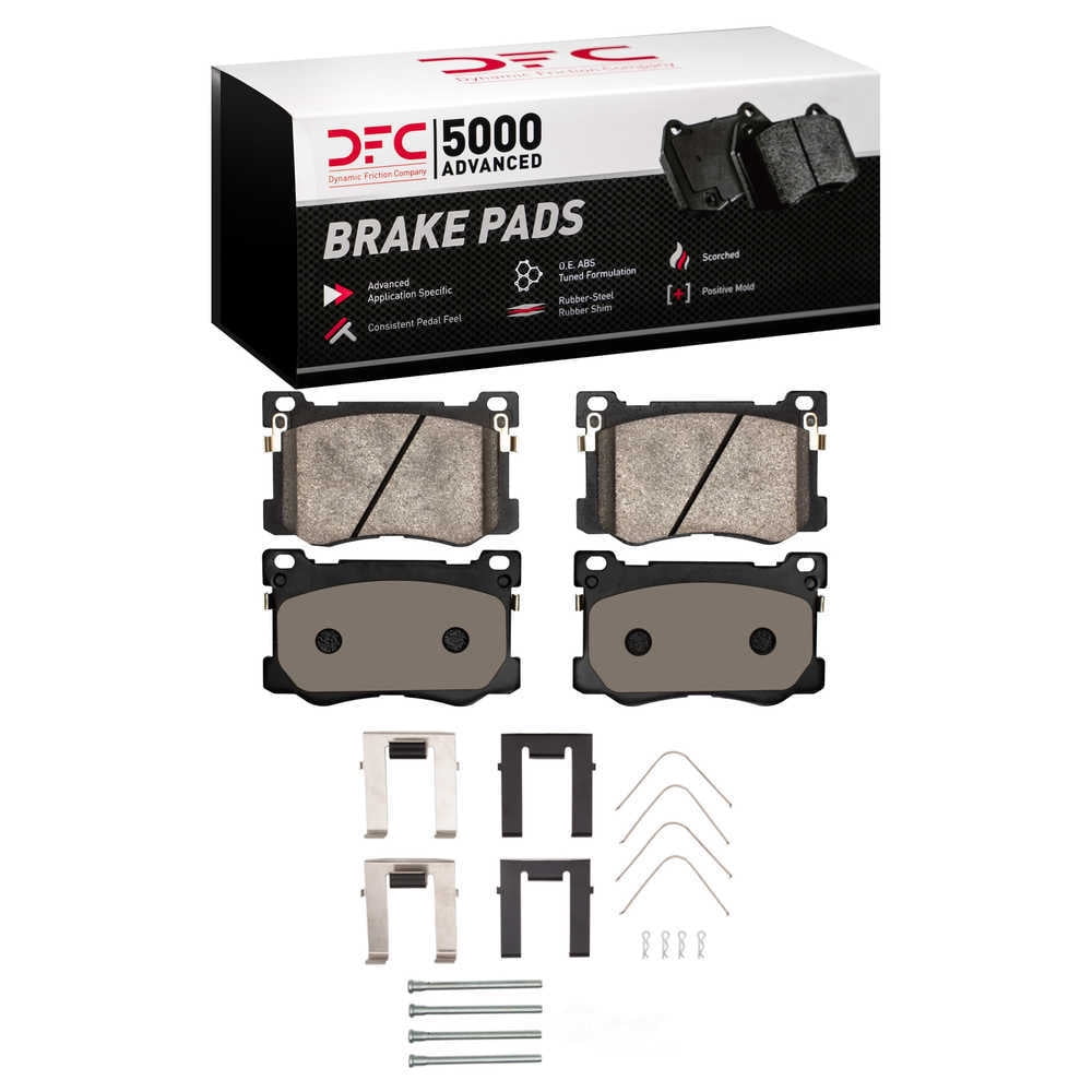 Dynamic Friction Company 1551-2101-01 DFC 5000 Advanced Brake Pads - Ceramic and Hardware Kit - OE