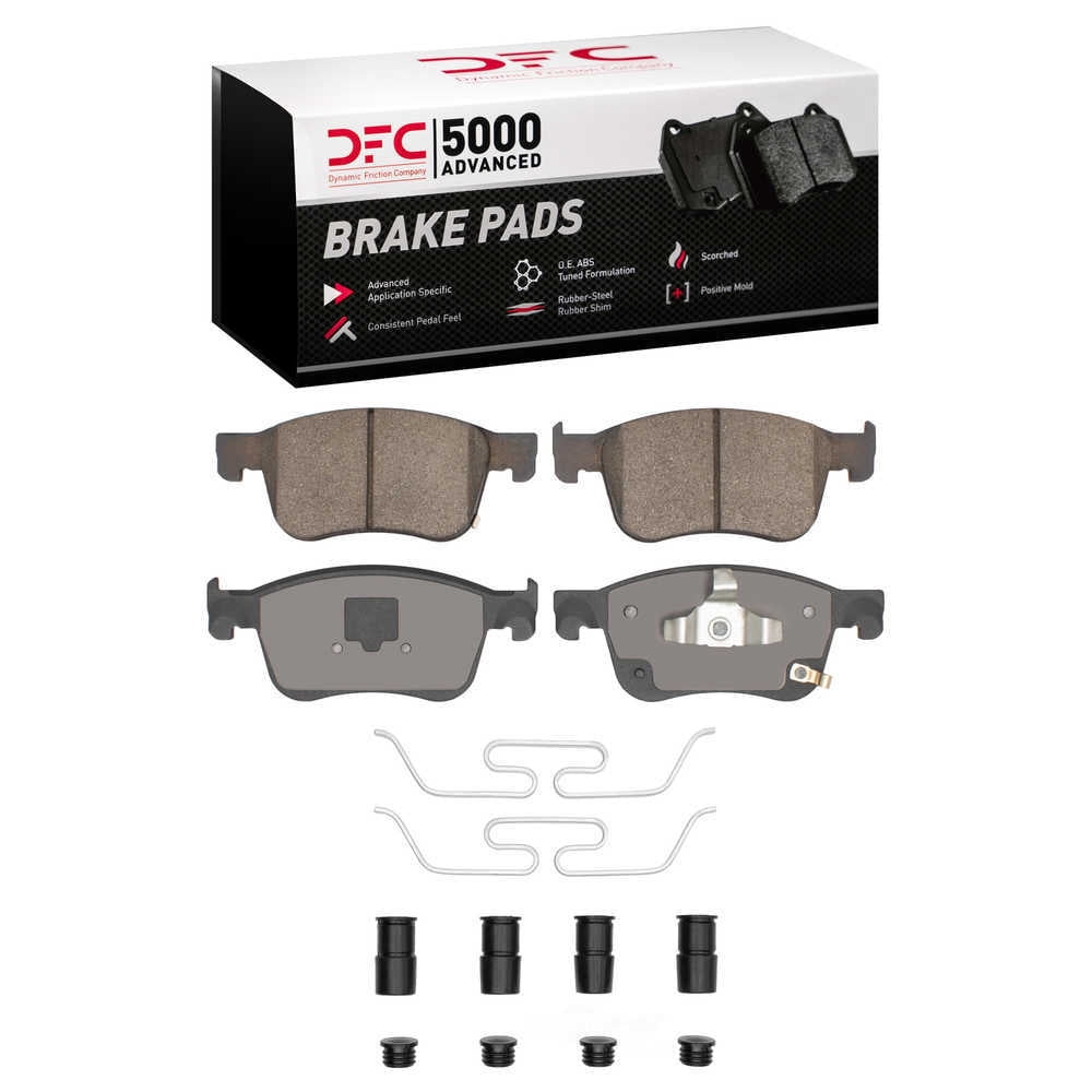 Dynamic Friction Company 1551-2115-01 DFC 5000 Advanced Brake Pads - Ceramic and Hardware Kit - OE