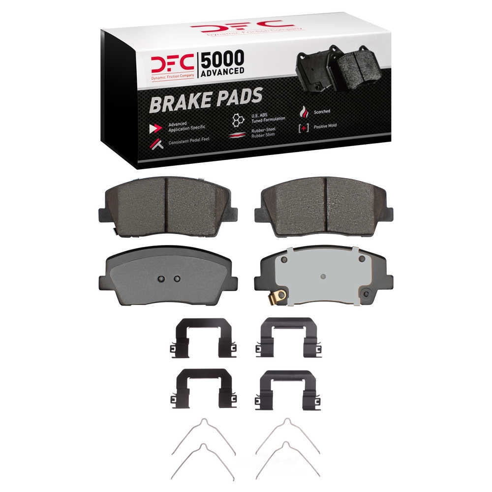 Dynamic Friction Company 1551-2117-01 DFC 5000 Advanced Brake Pads - Ceramic and Hardware Kit - OE
