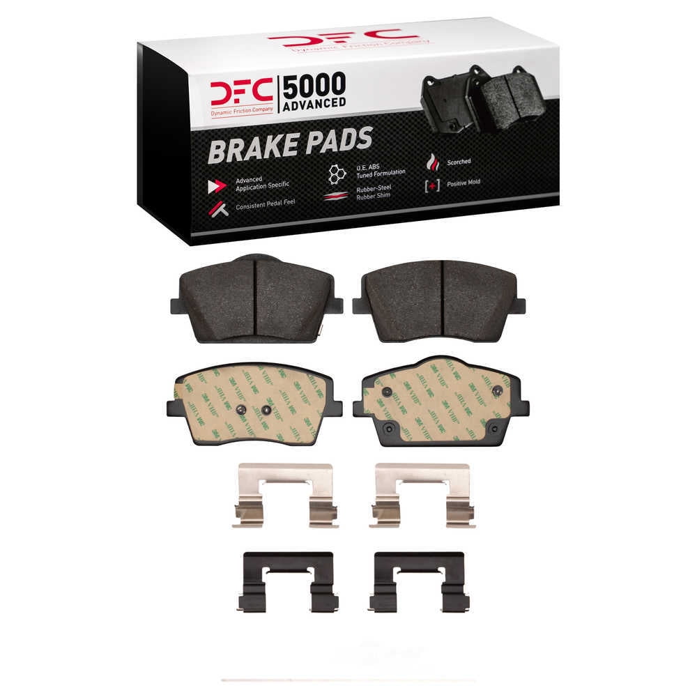 Dynamic Friction Company 1551-2137-01 DFC 5000 Advanced Brake Pads - Ceramic and Hardware Kit - OE