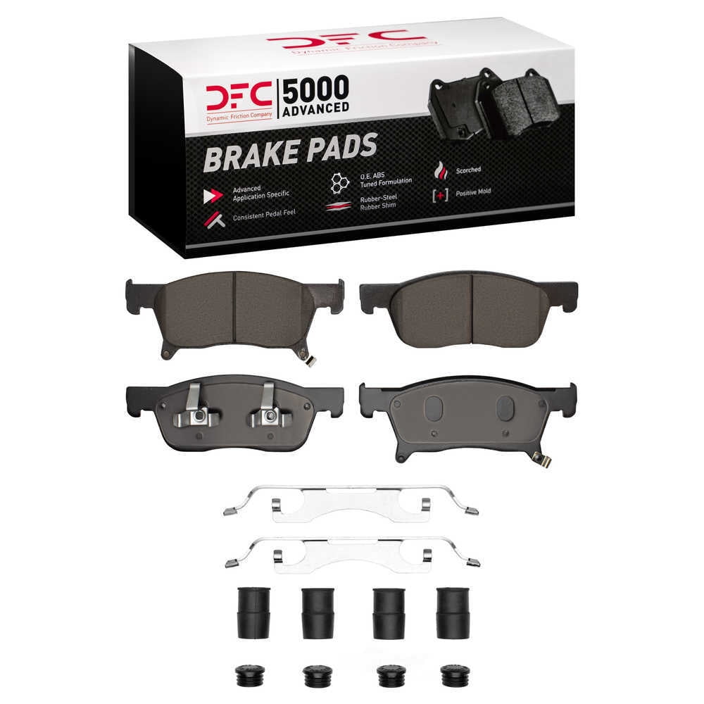 Dynamic Friction Company 1551-2170-01 DFC 5000 Advanced Brake Pads - Ceramic and Hardware Kit - OE