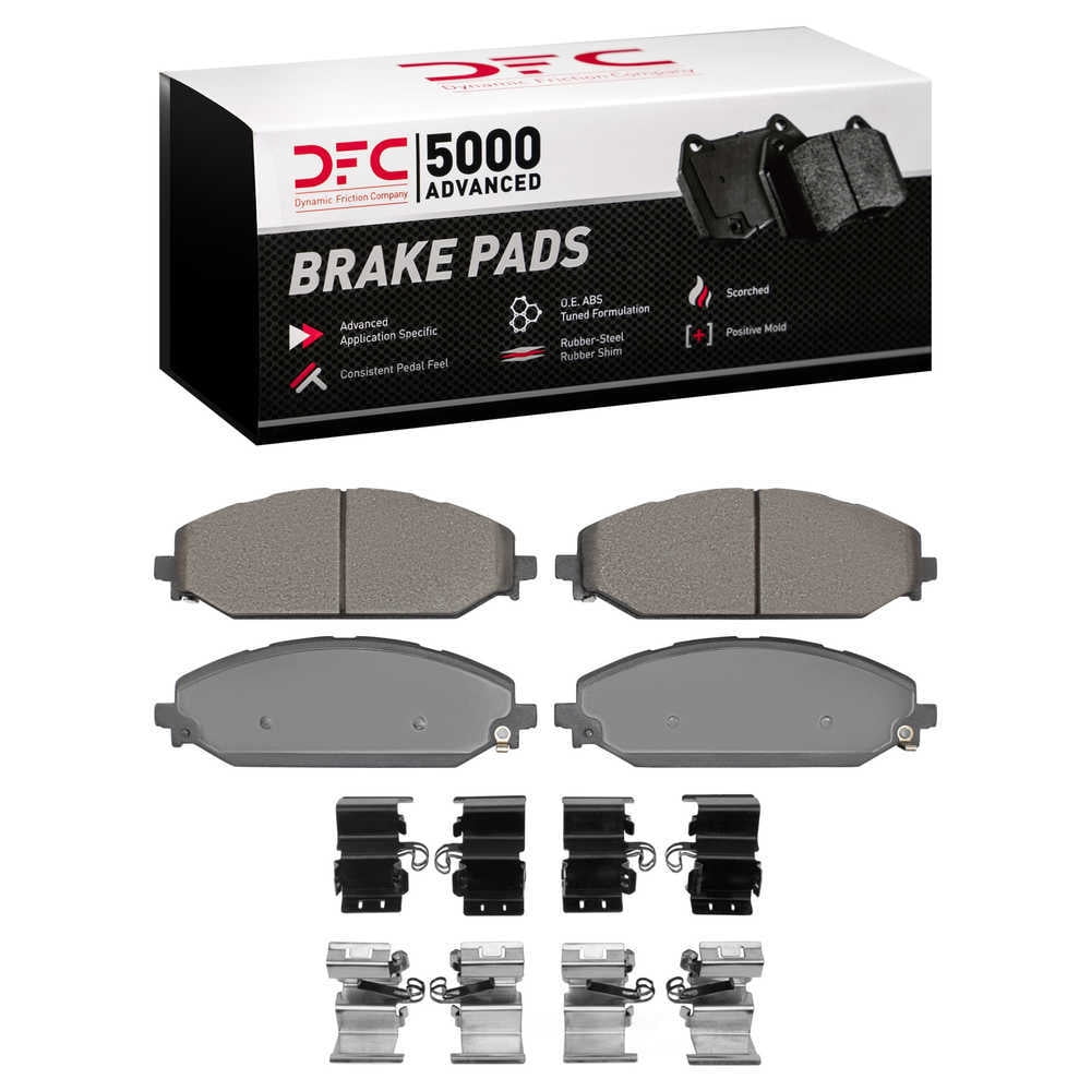 Dynamic Friction Company 1551-2179-01 DFC 5000 Advanced Brake Pads - Ceramic and Hardware Kit - OE