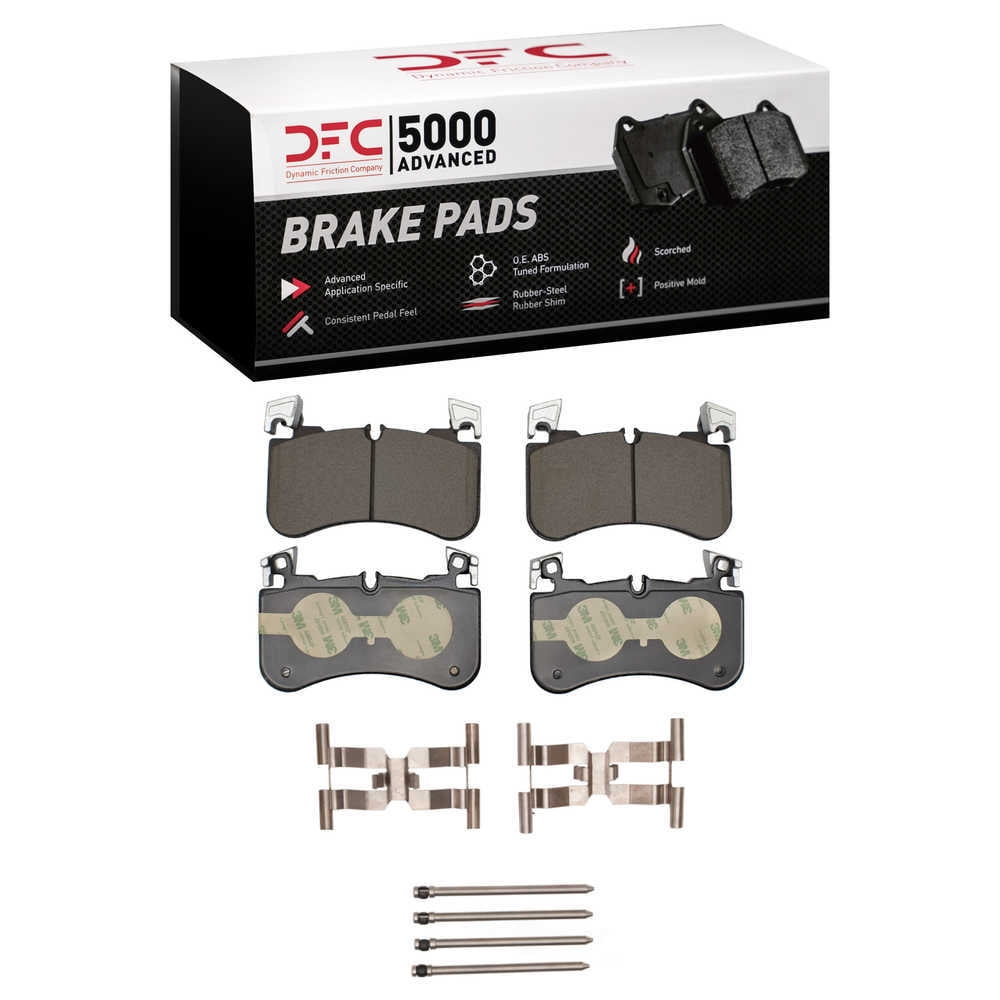 Dynamic Friction Company 1551-2184-01 DFC 5000 Advanced Brake Pads - Ceramic and Hardware Kit - OE