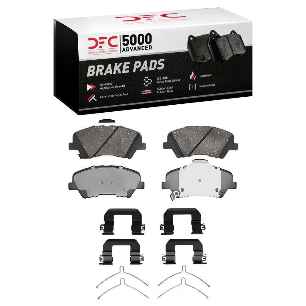 Dynamic Friction Company 1551-2190-01 DFC 5000 Advanced Brake Pads - Ceramic and Hardware Kit - OE
