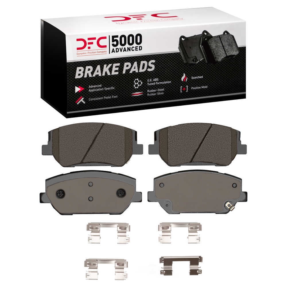 Dynamic Friction Company 1551-2198-01 DFC 5000 Advanced Brake Pads - Ceramic and Hardware Kit - OE