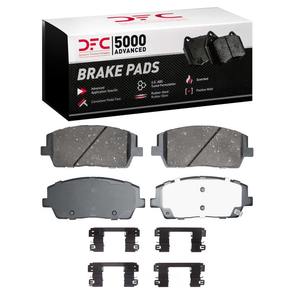 Dynamic Friction Company 1551-2215-01 DFC 5000 Advanced Brake Pads - Ceramic and Hardware Kit - OE