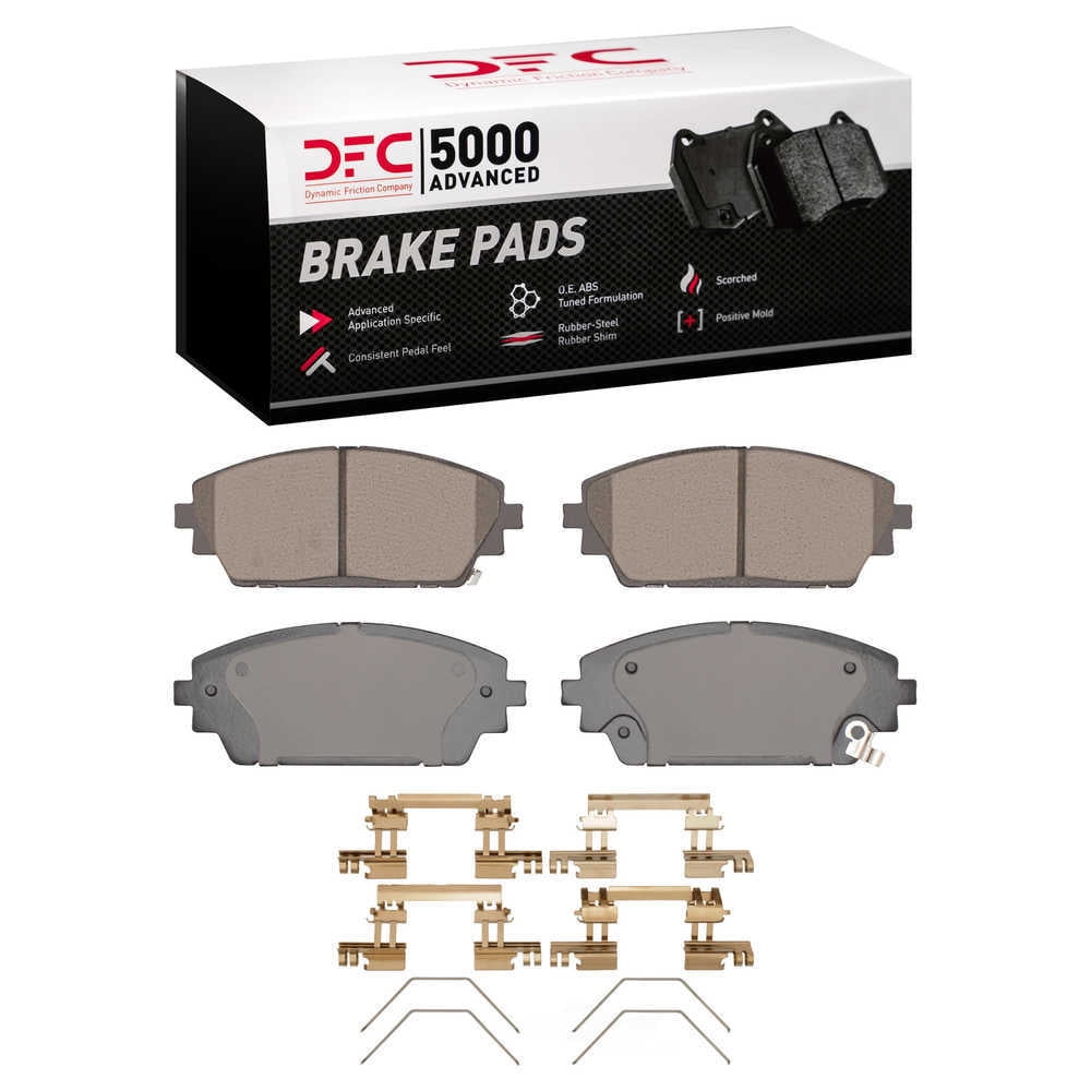 Dynamic Friction Company 1551-2218-01 DFC 5000 Advanced Brake Pads - Ceramic and Hardware Kit - OE