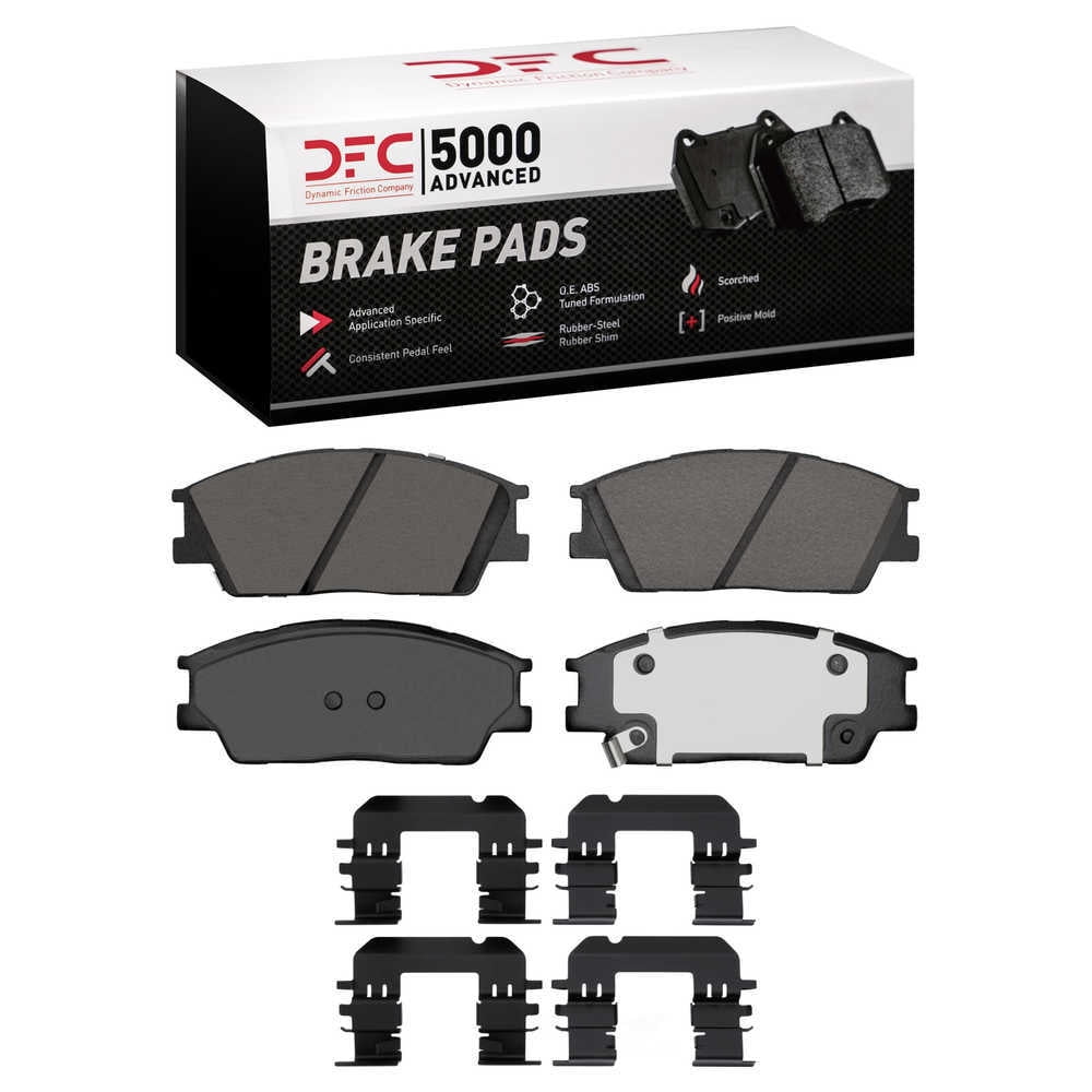 Dynamic Friction Company 1551-2285-01 DFC 5000 Advanced Brake Pads - Ceramic and Hardware Kit - OE