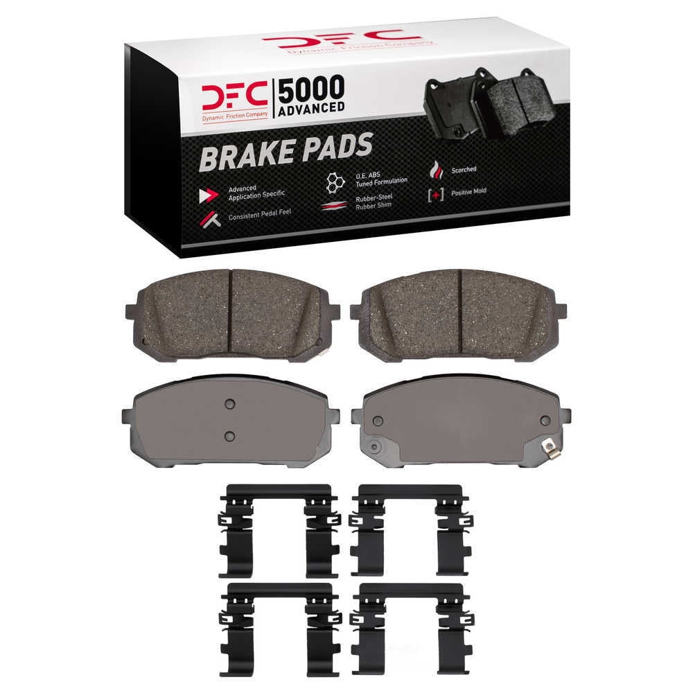 Dynamic Friction Company 1551-2400-01 DFC 5000 Advanced Brake Pads - Ceramic and Hardware Kit - OE
