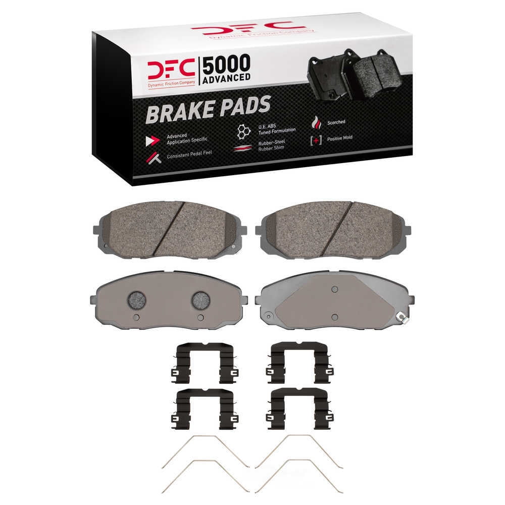Dynamic Friction Company 1551-2408-01 DFC 5000 Advanced Brake Pads - Ceramic and Hardware Kit - OE