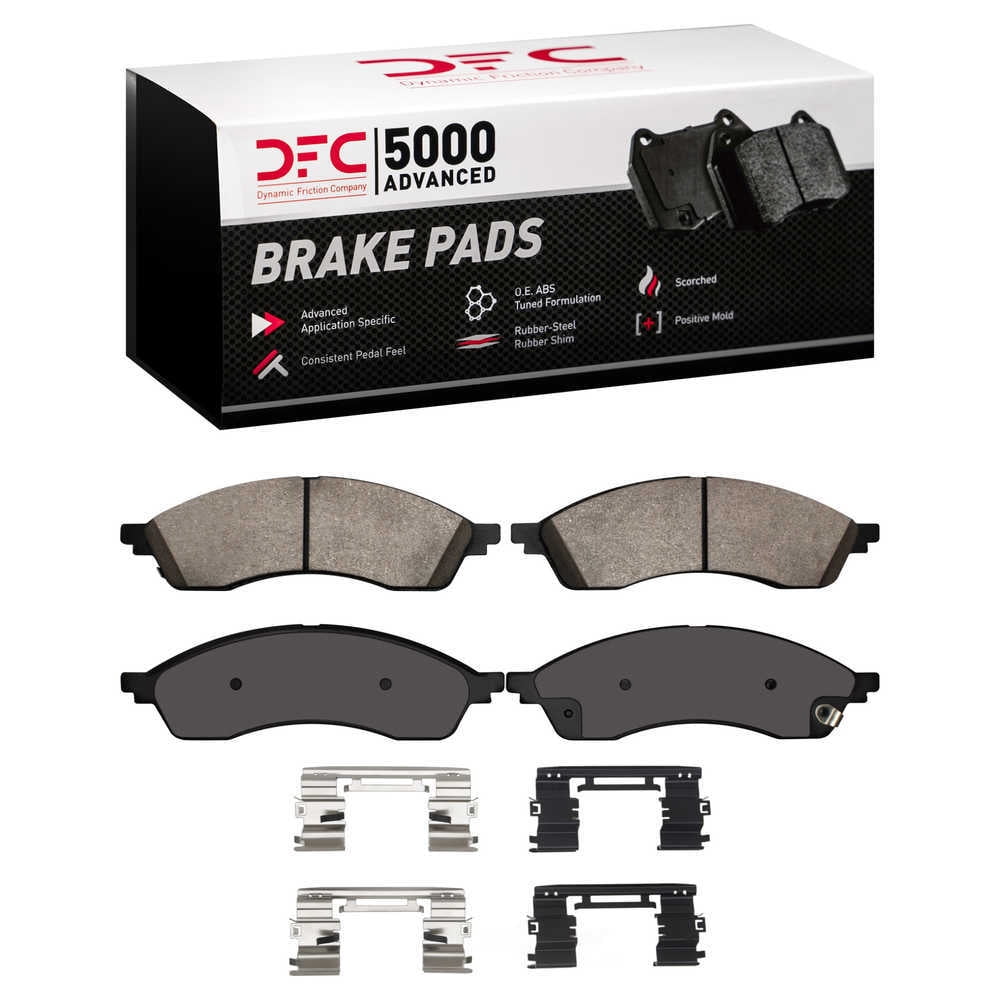 Dynamic Friction Company 1551-2427-01 DFC 5000 Advanced Brake Pads - Ceramic and Hardware Kit - OE