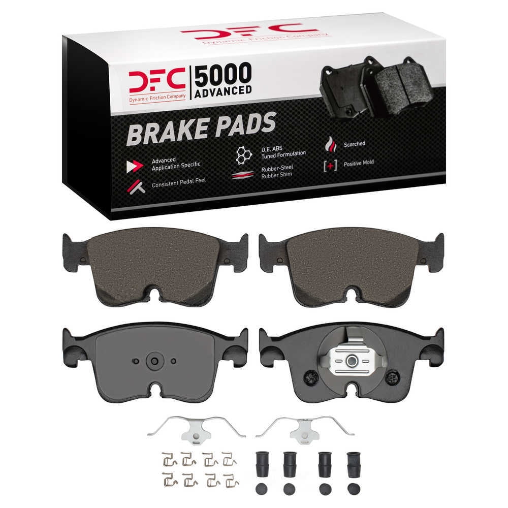Dynamic Friction Company 1551-2438-01 DFC 5000 Advanced Brake Pads - Ceramic and Hardware Kit - OE