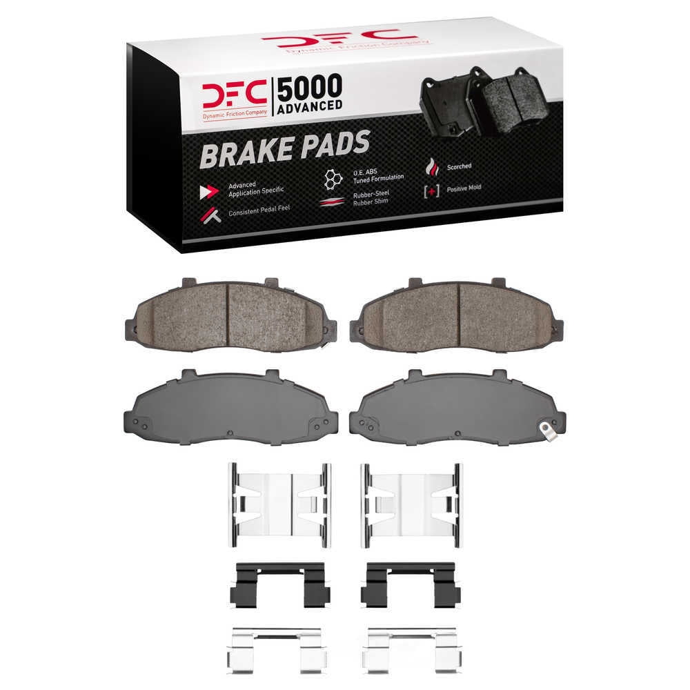 Dynamic Friction Company 1552-0679-01 DFC 5000 Advanced Brake Pads - Ceramic and Hardware Kit - OE