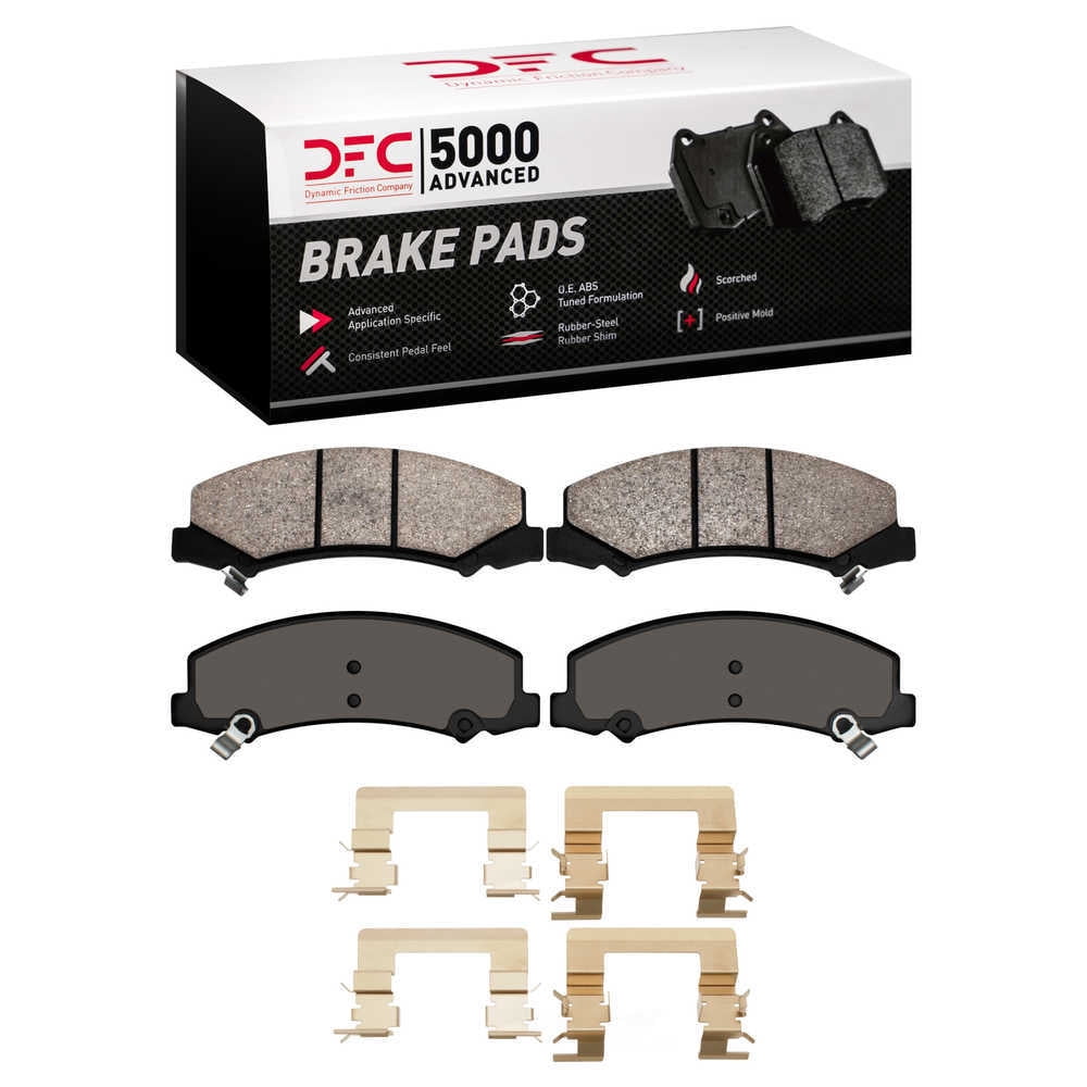 Dynamic Friction Company 1552-1159-01 DFC 5000 Advanced Brake Pads - Ceramic and Hardware Kit - OE