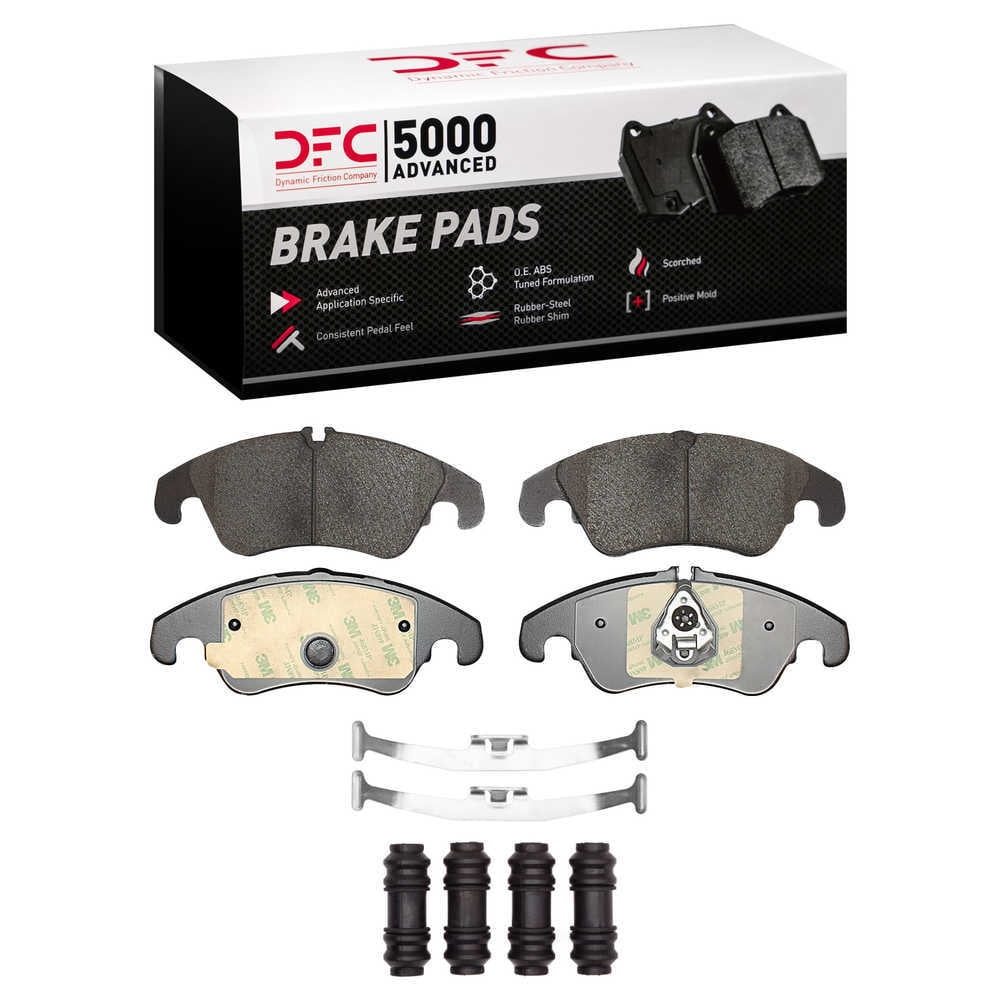Dynamic Friction Company 1552-1322-01 DFC 5000 Advanced Brake Pads - Ceramic and Hardware Kit - OE