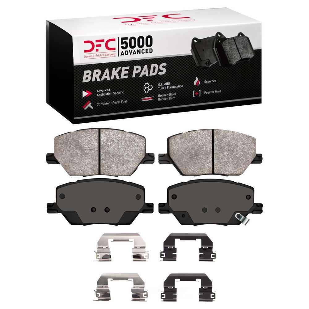 Dynamic Friction Company 1552-1811-01 DFC 5000 Advanced Brake Pads - Ceramic and Hardware Kit - OE
