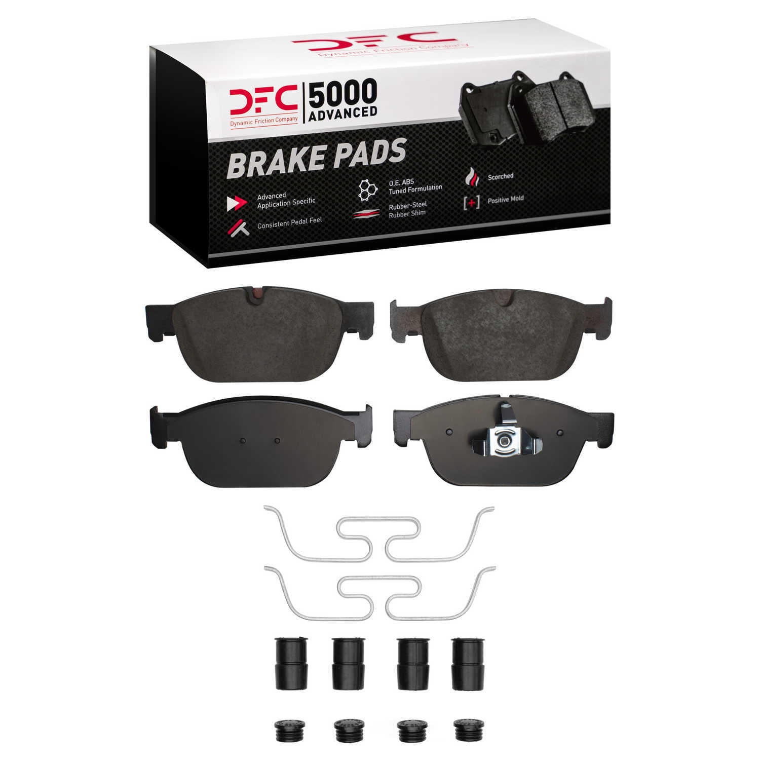 Dynamic Friction Company 1552-1865-01 DFC 5000 Advanced Brake Pads - Ceramic and Hardware Kit - OE