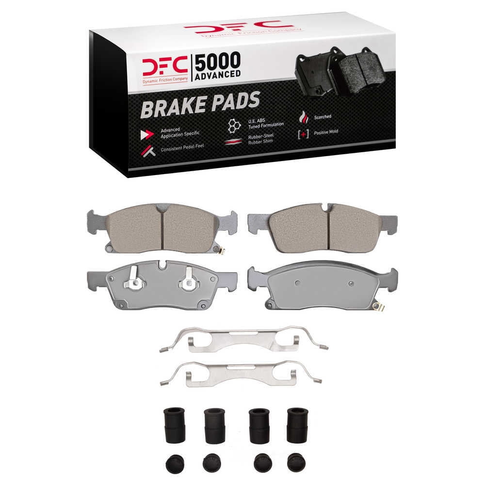 Dynamic Friction Company 1552-1904-11 DFC 5000 Advanced Brake Pads - Ceramic and Hardware Kit - OE