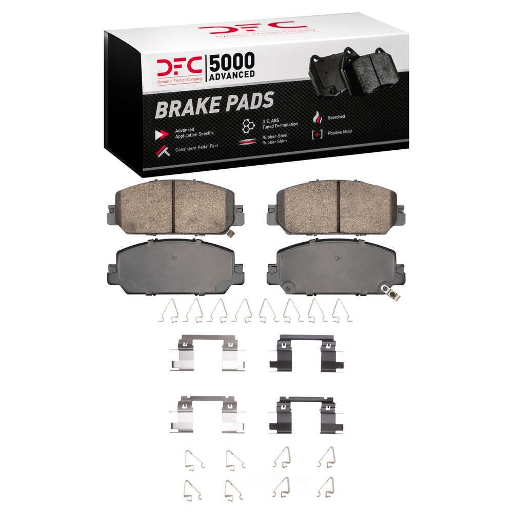 Dynamic Friction Company 1552-2036-02 DFC 5000 Advanced Brake Pads - Ceramic and Hardware Kit - OE