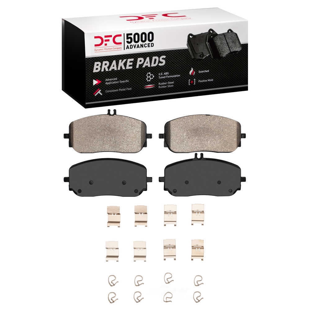 Dynamic Friction Company 1552-2209-01 DFC 5000 Advanced Brake Pads - Ceramic and Hardware Kit - OE