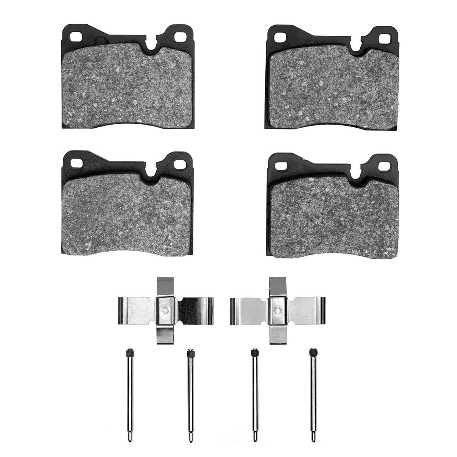 Dynamic Friction Company 1551-0163-01 DFC 5000 Advanced Brake Pads - Low Metallic and Hardware Kit