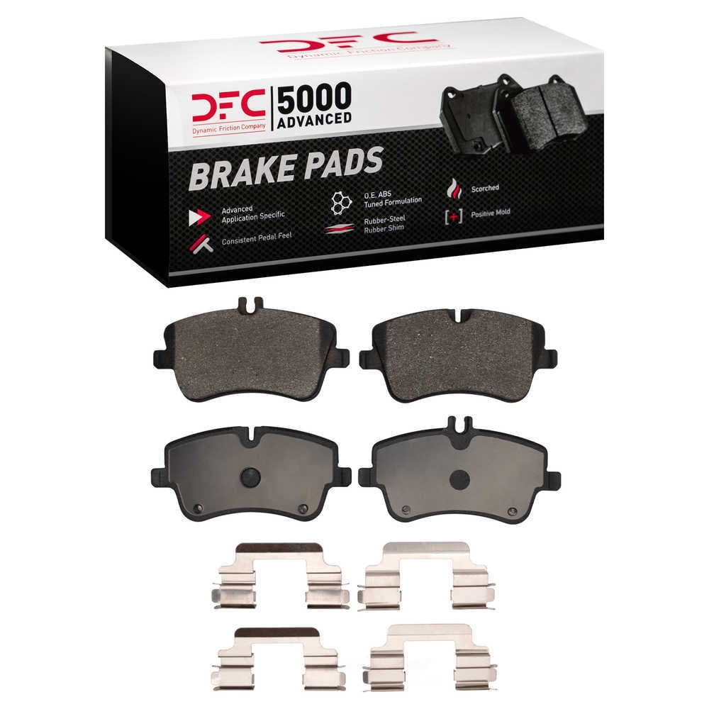 Dynamic Friction Company 1551-0872-01 DFC 5000 Advanced Brake Pads - Low Metallic and Hardware Kit