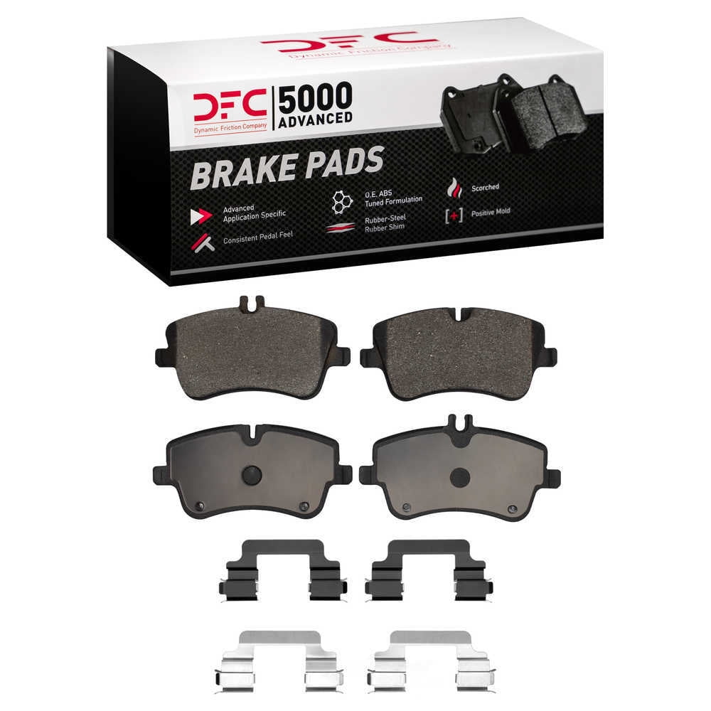 Dynamic Friction Company 1551-0872-02 DFC 5000 Advanced Brake Pads - Low Metallic and Hardware Kit