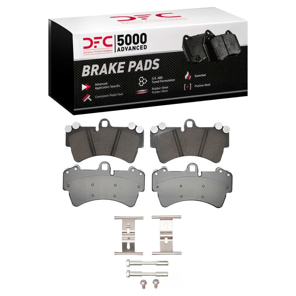 Dynamic Friction Company 1551-0977-01 DFC 5000 Advanced Brake Pads - Low Metallic and Hardware Kit