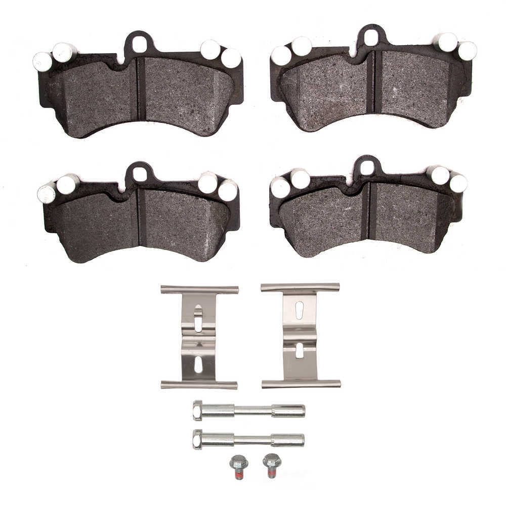 Dynamic Friction Company 1551-1007-01 DFC 5000 Advanced Brake Pads - Low Metallic and Hardware Kit