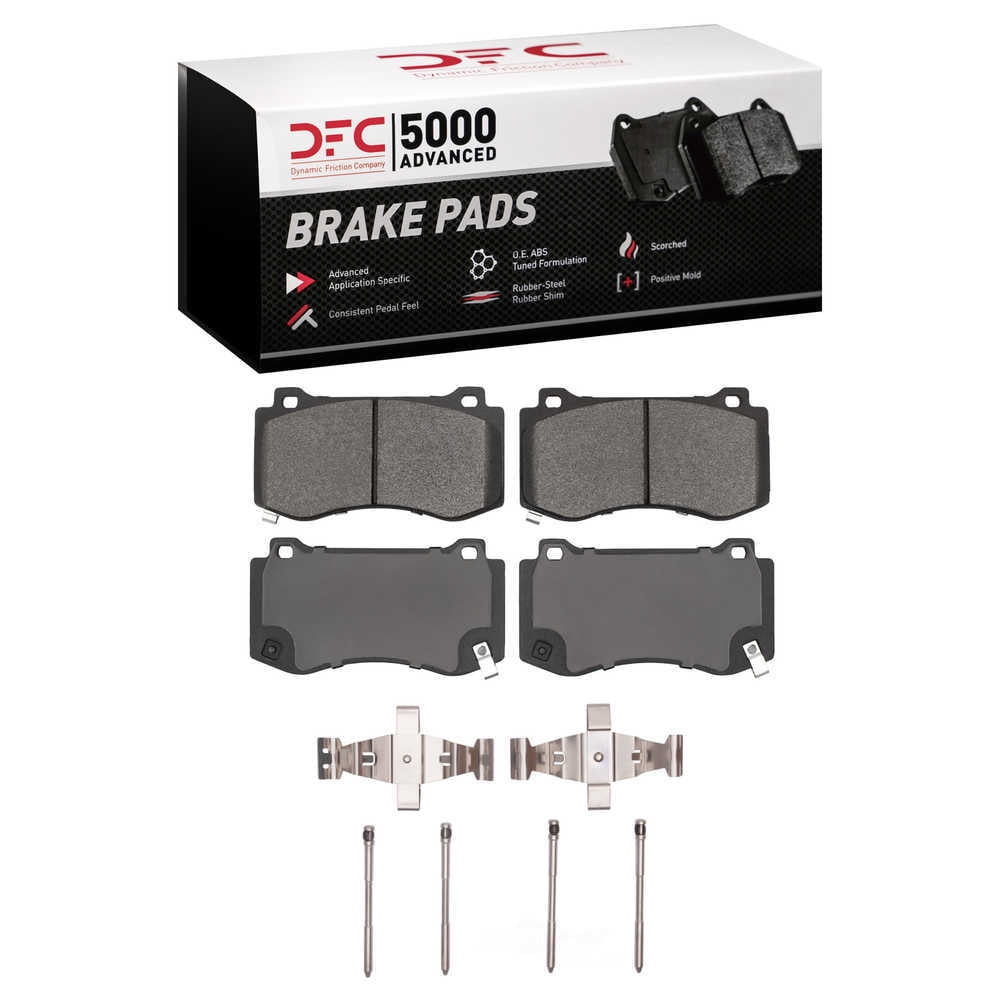 Dynamic Friction Company 1551-1149-01 DFC 5000 Advanced Brake Pads - Low Metallic and Hardware Kit
