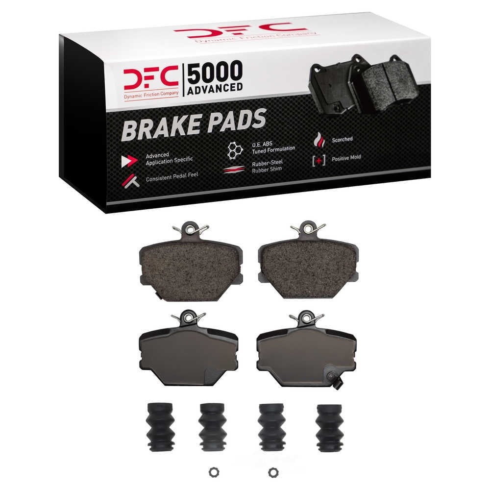 Dynamic Friction Company 1551-1252-01 DFC 5000 Advanced Brake Pads - Low Metallic and Hardware Kit
