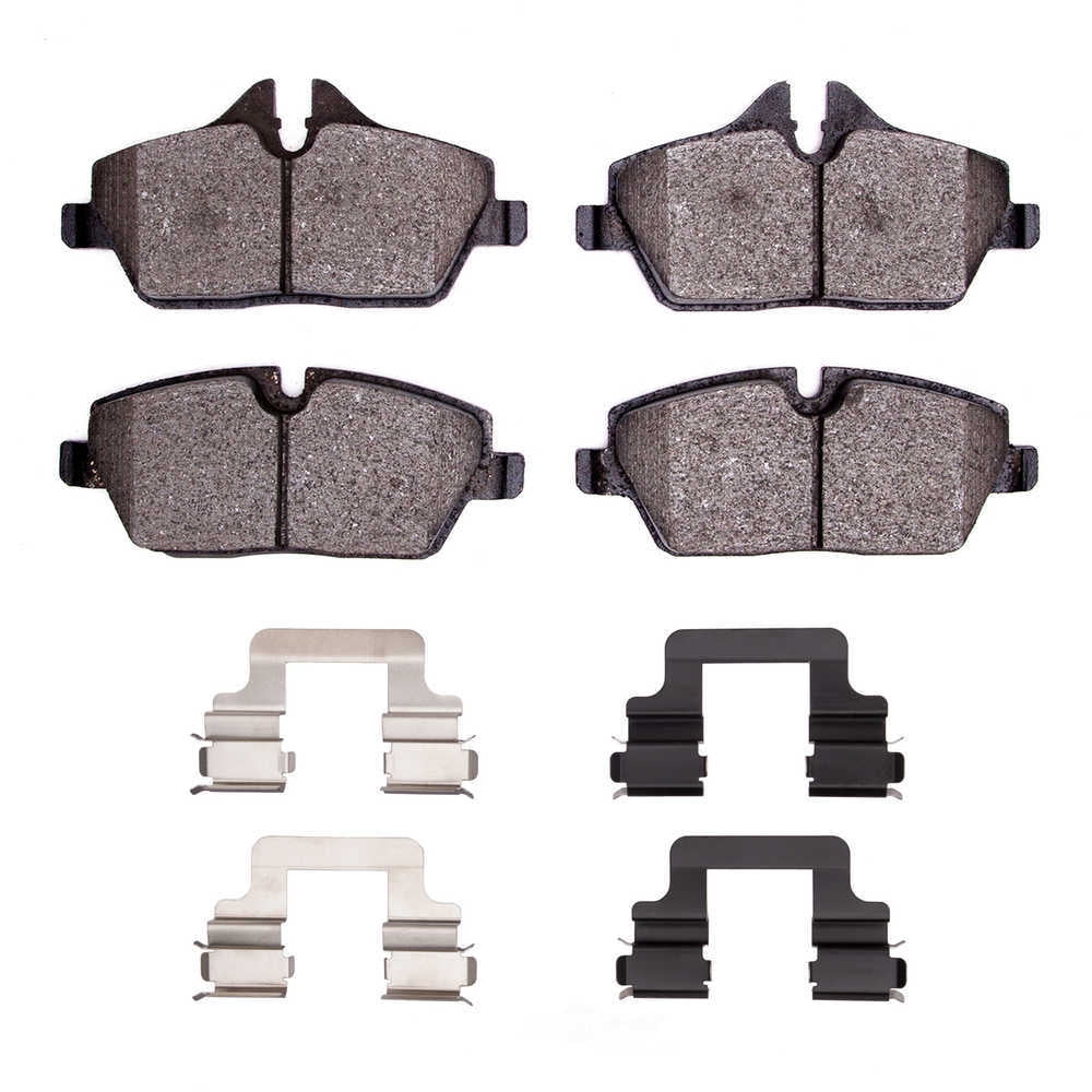 Dynamic Friction Company 1551-1308-01 DFC 5000 Advanced Brake Pads - Low Metallic and Hardware Kit
