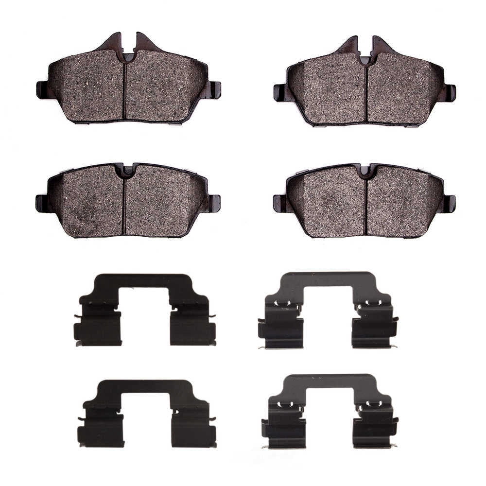 Dynamic Friction Company 1551-1308-12 DFC 5000 Advanced Brake Pads - Low Metallic and Hardware Kit