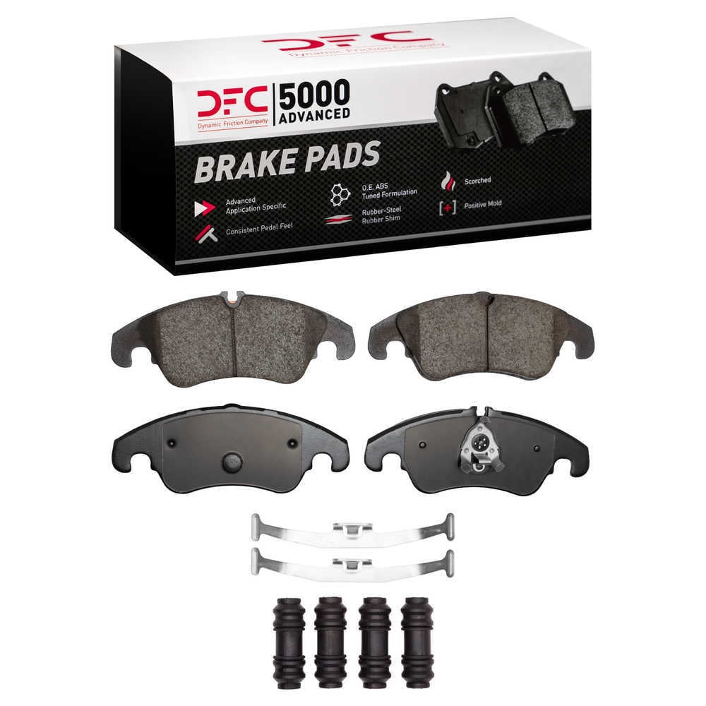 Dynamic Friction Company 1551-1322-11 DFC 5000 Advanced Brake Pads - Low Metallic and Hardware Kit
