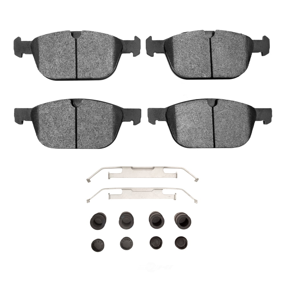 Dynamic Friction Company 1551-1412-01 DFC 5000 Advanced Brake Pads - Low Metallic and Hardware Kit