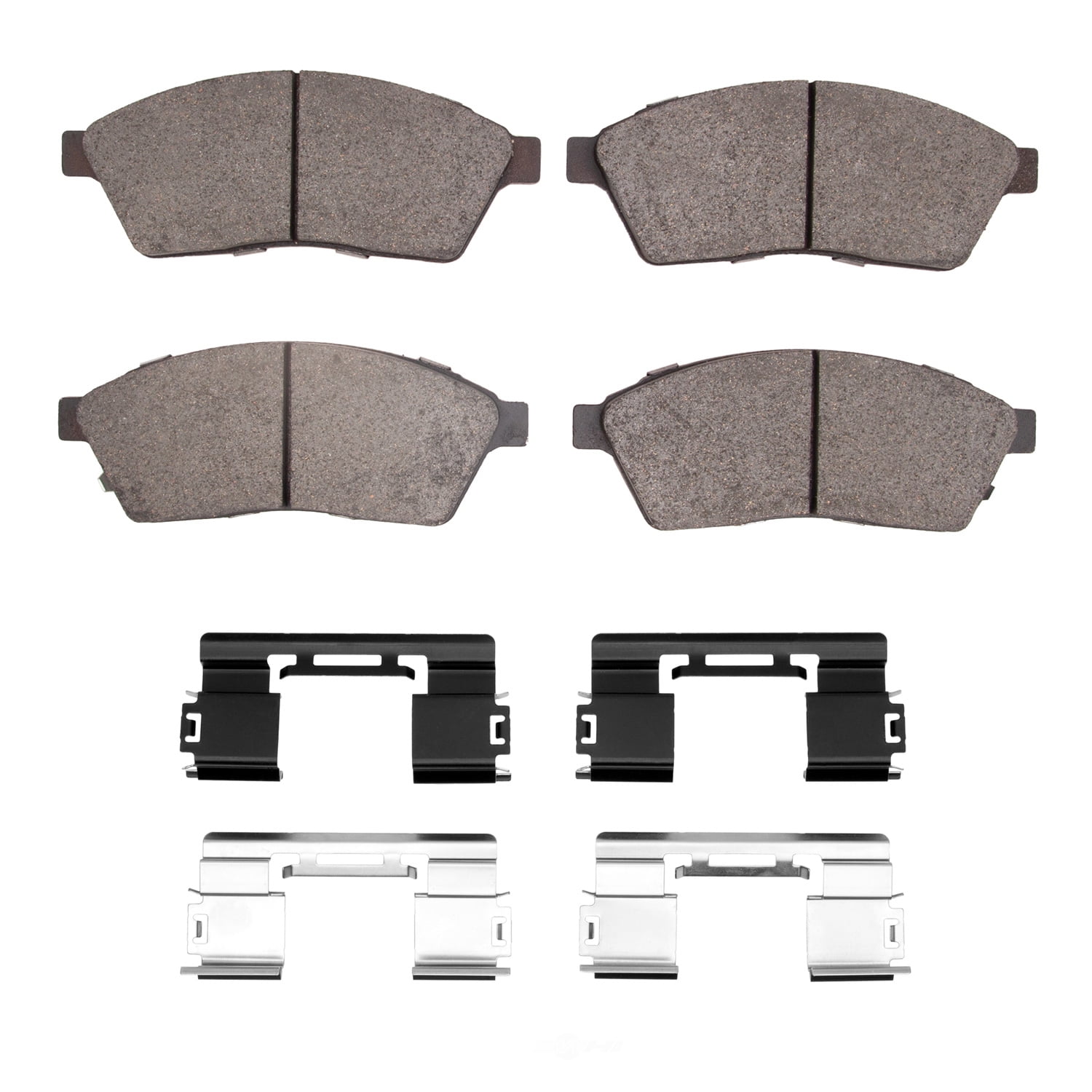 Dynamic Friction Company 1551-1422-01 DFC 5000 Advanced Brake Pads - Low Metallic and Hardware Kit
