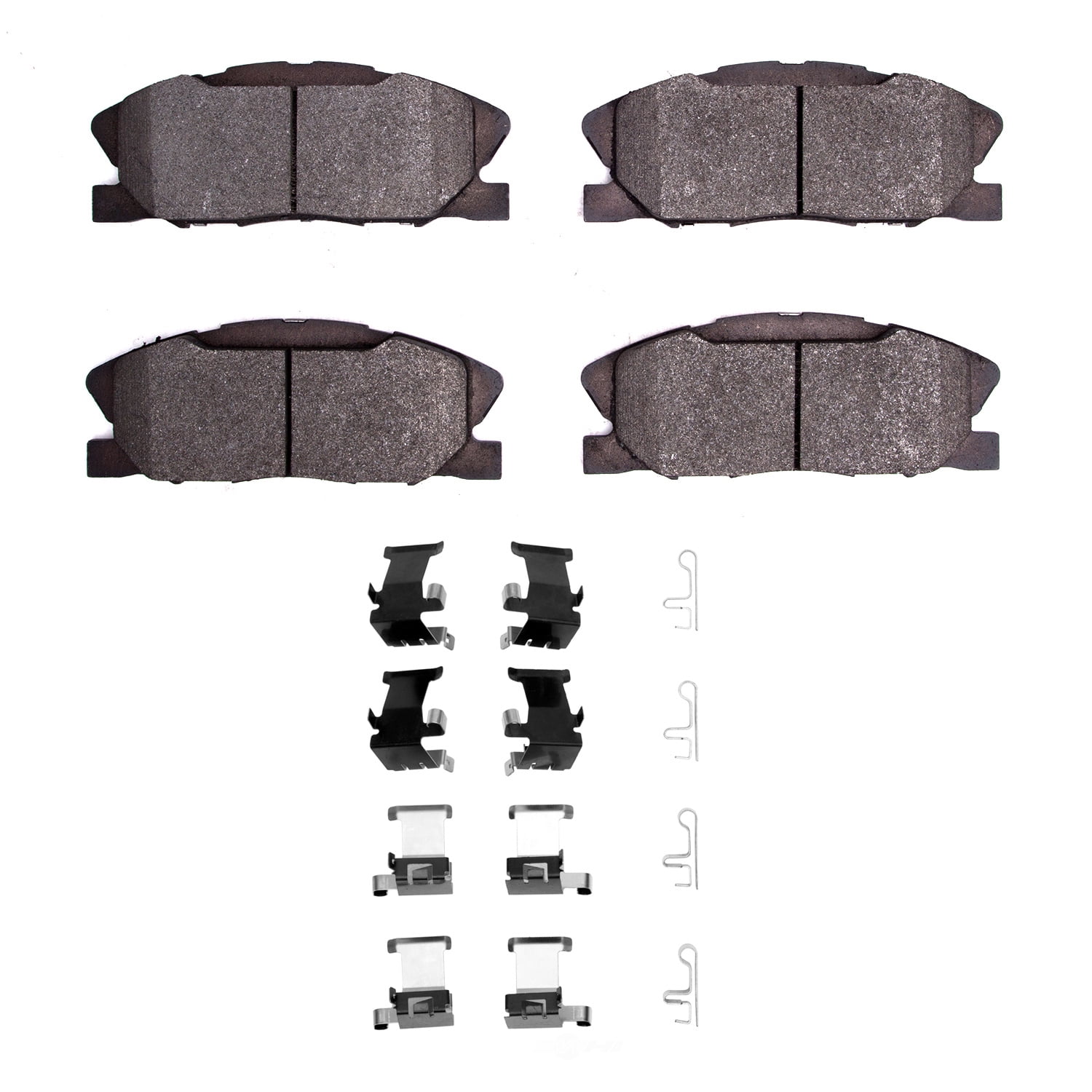 Dynamic Friction Company 1551-1767-01 DFC 5000 Advanced Brake Pads - Low Metallic and Hardware Kit