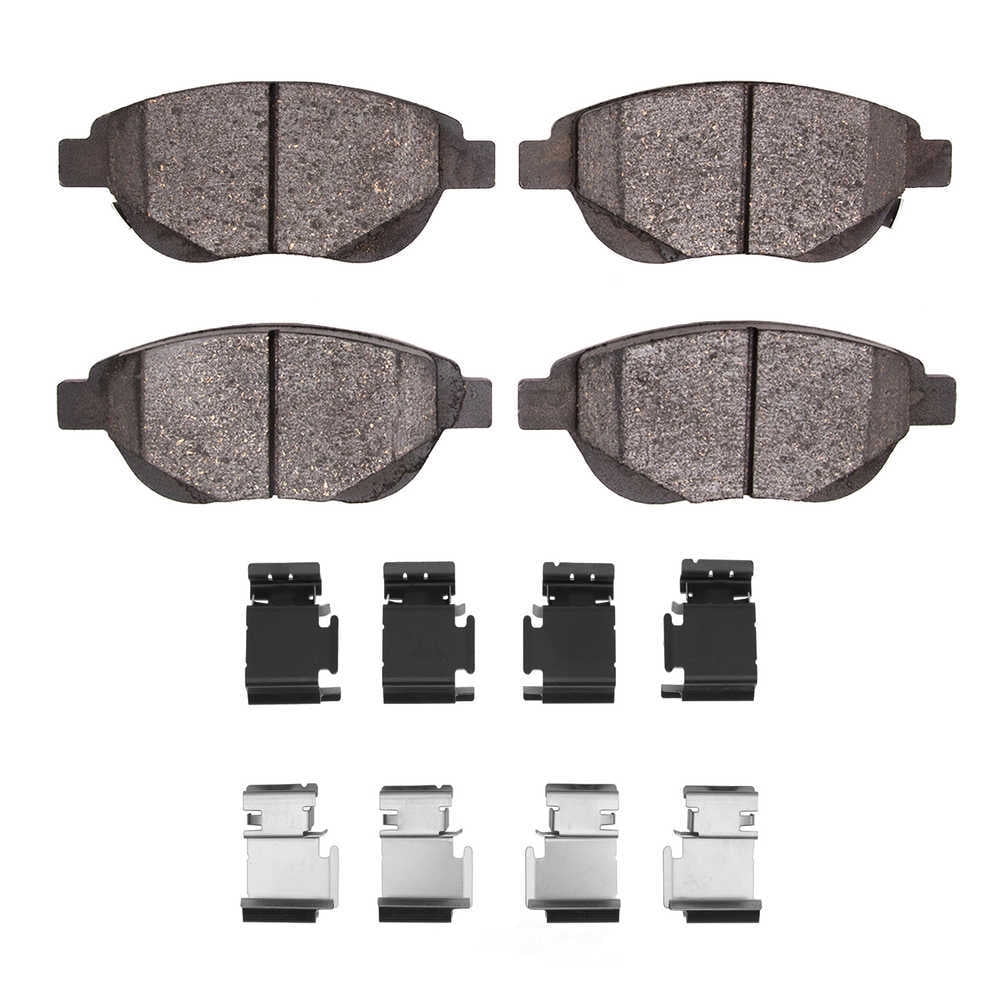 Dynamic Friction Company 1551-1778-01 DFC 5000 Advanced Brake Pads - Low Metallic and Hardware Kit