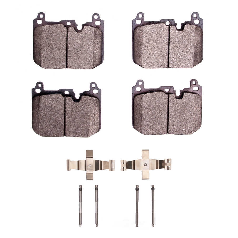 Dynamic Friction Company 1551-1875-01 DFC 5000 Advanced Brake Pads - Low Metallic and Hardware Kit